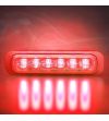 Flitser - Strands - Dark Knight - 6 LED - 5.1" - 12.9cm - Smoke - 21 flitspatronen - Rood - R65 - 12V-30V
