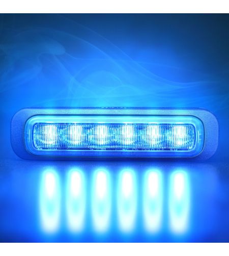 Warning light - Strands - Dark Knight - 6 LED - 5.1" - 12.9cm - Smoke - 21 flashpatterns - Amber - R65 - 12V-30V