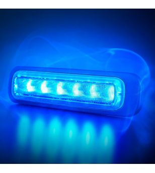 Blitzleuchte - Strands - Dark Knight - 6 LED - 5.1" - 12.9cm - Smoke - 21 Blitzmuster - Blau - R65 - 12V-30V