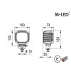 Werklamp - M-Led - 3.9" - 10cm - Work / Scene