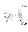 Arbetsbelysning - M-Led - 4.3" - 11cm - Grå - Work / Scene