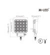Arbeitsbeleuchtung - M-Led - 4" - 10.1cm - Work / Scene
