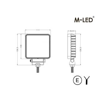 Arbeitsbeleuchtung - M-Led - 4.4" - 11.1cm - Work / Scene