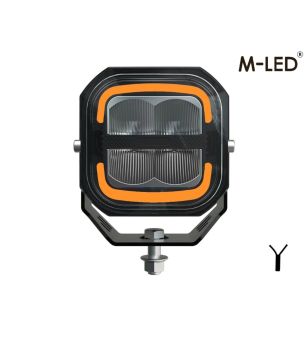 Werklamp - M-Led - 4.8" - 12.2cm - Positielicht Wit/Rood/Amber - Work / Scene