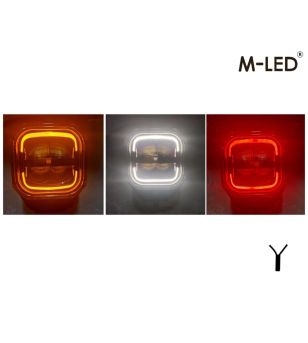 Werklamp - M-Led - 4.8" - 12.2cm - Positielicht Wit/Rood/Amber - Work / Scene