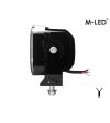 Werklamp - M-Led - 4.8" - 12.2cm - Positielicht Wit/Rood/Amber - Work / Scene