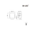 Work light - M-Led - 4.8" - 12.2cm - Position light White/Red/Amber - Work / Scene
