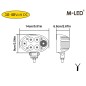 Arbetsbelysning - M-Led - 5.5" - 14cm - Höger - Vit/Bärnsten - Work / Scene - Arbetsbelysning - M-Led - 5.5" - 14cm - Höger - Vit/Bärnsten - Work / Scene -