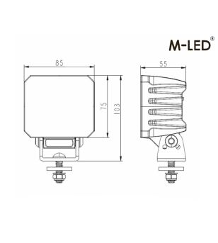 Werklamp - M-Led - 3.3" - 8.5cm - Work / Scene