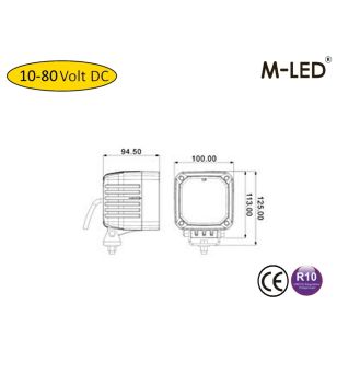 Arbeitsbeleuchtung - M-Led - 3.9" - 10cm - Work / Scene