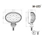 Werklamp - M-Led - Oval - 5.5" - 14cm - Work / Scene Werklamp - M-Led - Oval - 5.5" - 14cm - Work / Scene