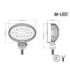 Arbetsbelysning - M-Led - 5.5" - 14cm - Work / Scene