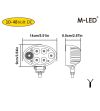 Werklamp - M-Led - 5.5" - 14cm - Links - Wit/Amber - Work / Scene