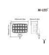 Arbetsbelysning - M-Led - 6.3" - 16cm - Driving Spot Combo