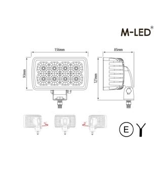 Work light - M-Led - 6.1" - 15.6cm - Adjustable - Work / Scene