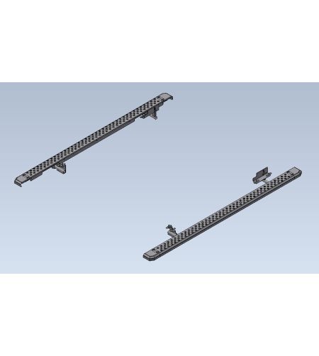 Sidebars - Equinox - Black Metal Sideliner - Black - Set - Volkswagen - Transporter - T7 - L1 - Electic - 2025+