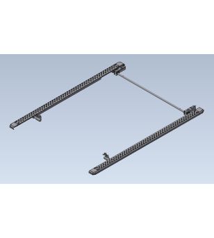 Sidebars - Equinox - Black Metal Sideliner - Zwart - Set - Ford - Transit Custom - L2 - Electrisch - 2024+