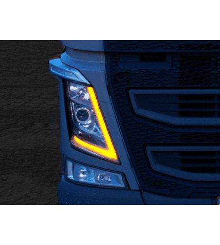 Dagrijverlichting - Matronics - DRL - Tweekleurig / Flitser - Wit/Amber - 24V - Set van 4 - Volvo - FH - 4 - LED koplampen - 201