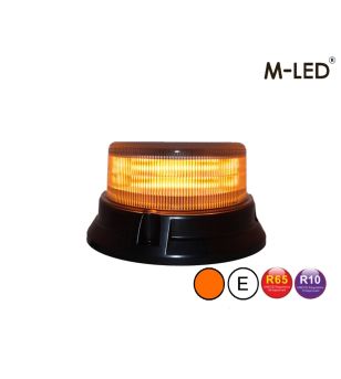 Zwaailamp - M-Led - Low - 7" - 17.8cm - Smoke - 8 flitspatronen - Amber - R65 - 12V-24V