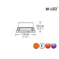 Beacon - M-Led - Low - 7" - 17.8cm - Smoke - 8 flash patterns - Amber - R65 - 12V-24V Beacon - M-Led - Low - 7" - 17.8cm - Smoke - 8 flash patterns - Amber - R65 - 12V-24V