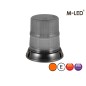 Beacon - M-Led - 6.7" - 17.1cm - Smoke - 8 flash patterns - Amber - R65 - 12V-24V Beacon - M-Led - 6.7" - 17.1cm - Smoke - 8 flash patterns - Amber - R65 - 12V-24V