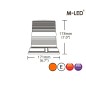 Zwaailamp - M-Led - 6.7" - 17.1cm - Smoke - 8 flitspatronen - Amber - R65 - 12V-24V