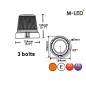 Varningsljus - M-Led - 6.1" - 15.4cm - Bärnsten - 4 blixtmönster - Bärnsten - R65 - 12V-24V - Varningsljus - M-Led - 6.1" - 15.4cm - Bärnsten - 4 blixtmönster - Bärnsten - R65 - 12V-24V -