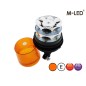 Zwaailamp - M-Led - Medium - 5.1" - 13cm - Amber - 4 flitspatronen - Amber - R65 - 12V-24V Zwaailamp - M-Led - Medium - 5.1" - 13cm - Amber - 4 flitspatronen - Amber - R65 - 12V-24V