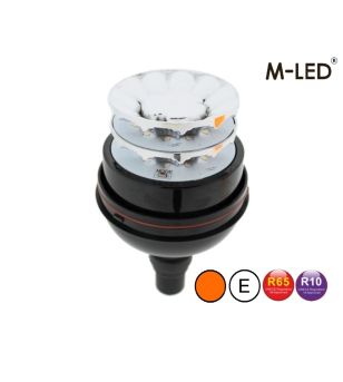 Signalleuchte - M-Led - 5" - 12.8cm - Amber - 4 Blitzmuster - Amber - R65 - 12V-24V
