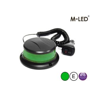 Zwaailamp - M-Led - Magnetisch - 4.4" - 11.2cm - Groen - 7 flitspatronen - Groen - 12V-24V