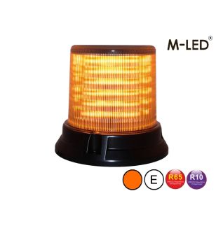 Signalleuchte - M-Led - High - 7" - 17.8cm - Smoke - 8 Blitzmuster - Amber - R65 - 12V-24V