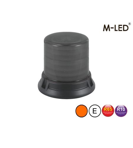 Varningsljus - M-Led - High - 7" - 17.8cm - Smoke - 8 blixtmönster - Bärnsten - R65 - 12V-24V -