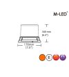 Signalleuchte - M-Led - High - 7" - 17.8cm - Smoke - 8 Blitzmuster - Amber - R65 - 12V-24V
