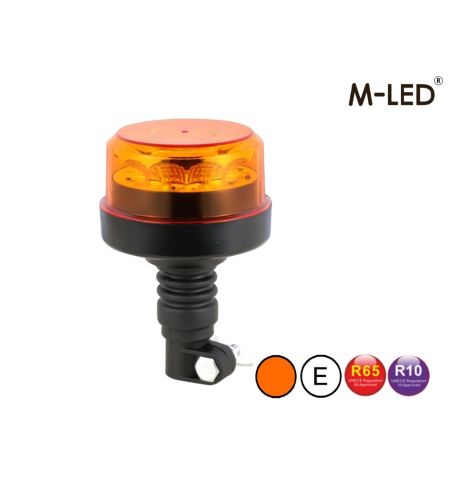 Zwaailamp - M-Led - Low - 4.6" - 11.6cm - Amber - 4 flitspatronen - Amber - R65 - 12V-24V