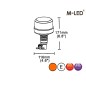 Varningsljus - M-Led - Low - 4.6" - 11.6cm - Bärnsten - 4 blixtmönster - Bärnsten - R65 - 12V-24V - Varningsljus - M-Led - Low - 4.6" - 11.6cm - Bärnsten - 4 blixtmönster - Bärnsten - R65 - 12V-24V -