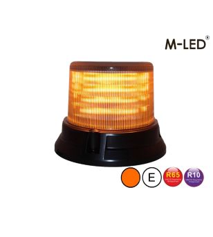 Beacon - M-Led - Medium - 7" - 17.8cm - Smoke - 8 flash patterns - Amber - R65 - 12V-24V