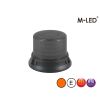 Varningsljus - M-Led - Medium - 7" - 17.8cm - Smoke - 8 blixtmönster - Bärnsten - R65 - 12V-24V -