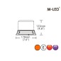 Varningsljus - M-Led - Medium - 7" - 17.8cm - Smoke - 8 blixtmönster - Bärnsten - R65 - 12V-24V - Varningsljus - M-Led - Medium - 7" - 17.8cm - Smoke - 8 blixtmönster - Bärnsten - R65 - 12V-24V -