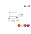 Zwaailamp - M-Led - Medium - 7" - 17.8cm - Smoke - 8 flitspatronen - Amber - R65 - 12V-24V