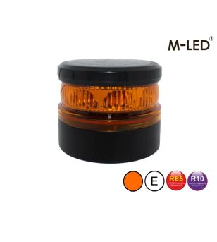 Signalleuchte - M-Led - Mini - 2.3" - 5.8cm - Amber - Magnetisch - 6 Blitzmuster - Amber - R65 - 12V-24V