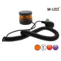 Beacon - M-Led - Mini - 2.3" - 5.8cm - Amber - Magnetic - 6 flash patterns - Amber - R65 - 12V-24V Beacon - M-Led - Mini - 2.3" - 5.8cm - Amber - Magnetic - 6 flash patterns - Amber - R65 - 12V-24V