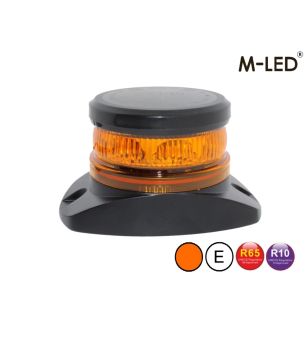 Beacon - M-Led - Mini - 4" - 10.2cm - Amber - Magnetic - 6 flash  patterns - Amber - R65 - 12V-24V