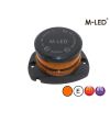 Varningsljus - M-Led - Mini - 4" - 10.2cm - Bärnsten - Magnetisk - 6 blixtmönster - Bärnsten - R65 - 12V-24V -