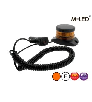 Beacon - M-Led - Mini - 4" - 10.2cm - Amber - Magnetic - 6 flash  patterns - Amber - R65 - 12V-24V