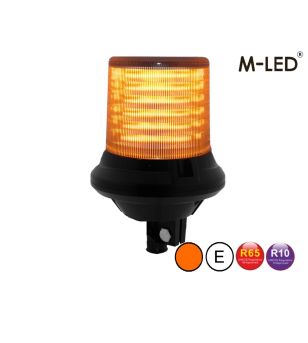 Zwaailamp - M-Led - Dark - High - 7" - 17.8cm - Smoke - 8 flitspatronen - Amber - R65 - 12V-24V