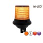 Varningsljus - M-Led - Dark - High - 7" - 17.8cm - Smoke - 8 blixtmönster - Bärnsten - R65 - 12V-24V - Varningsljus - M-Led - Dark - High - 7" - 17.8cm - Smoke - 8 blixtmönster - Bärnsten - R65 - 12V-24V -