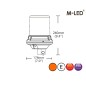 Beacon - M-Led - Dark - High - 7" - 17.8cm - Smoke - 8 flash patterns - Amber - R65 - 12V-24V