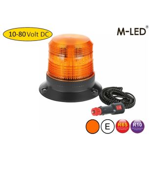 Signalleuchte - M-Led - Magnetisch - 5.7" - 14.5cm - Amber - 4 Blitzmuster - Amber - R65 - 12V-60V