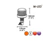 Signalleuchte - M-Led - Mittel - 4.6" - 11.6cm - Amber - 4 Blitzmuster - Amber - R65 - 12V-24V Signalleuchte - M-Led - Mittel - 4.6" - 11.6cm - Amber - 4 Blitzmuster - Amber - R65 - 12V-24V