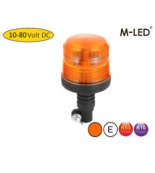Zwaailamp - M-Led - 4.4" - 11.1cm - Amber - 4 flitspatronen - Amber - R65 - 12V-60V